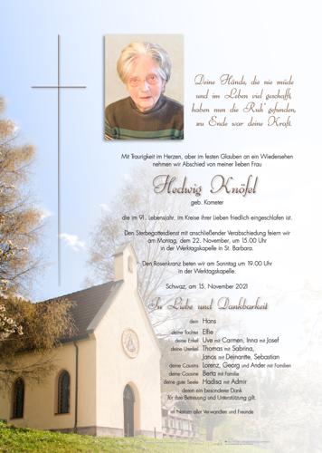 Parte von Hedwig Knöfel