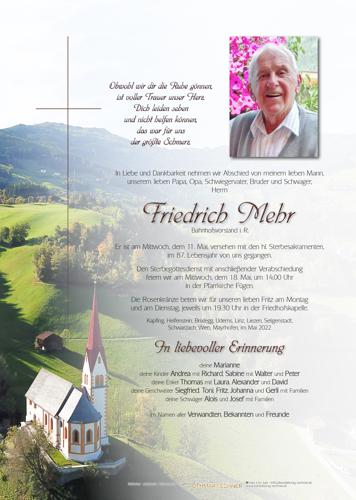 Parte von Friedrich Mehr