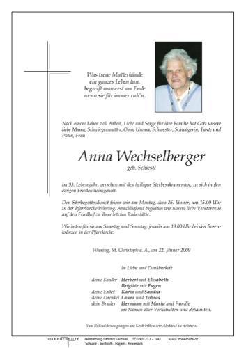 Parte von  Wechselberger Anna Frau