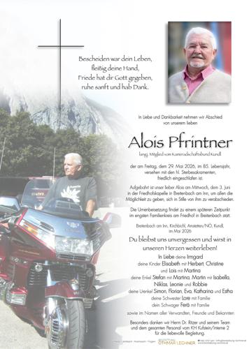 Parte von Alois Pfrintner
