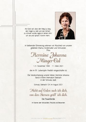 Parte von Hermine Johanna Minger-Eisl
