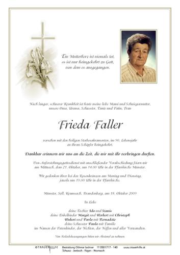 Parte von Frieda Faller
