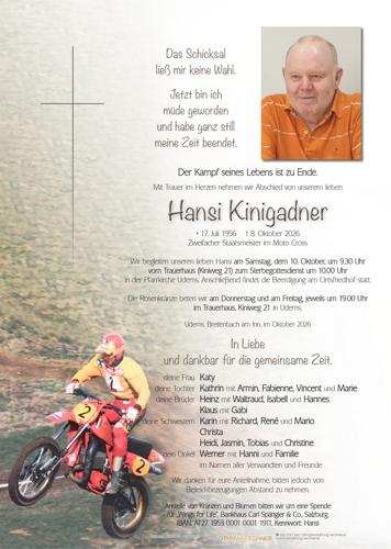 Parte von Hansi Kinigadner