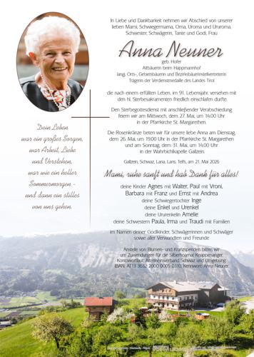 Parte von Anna Neuner