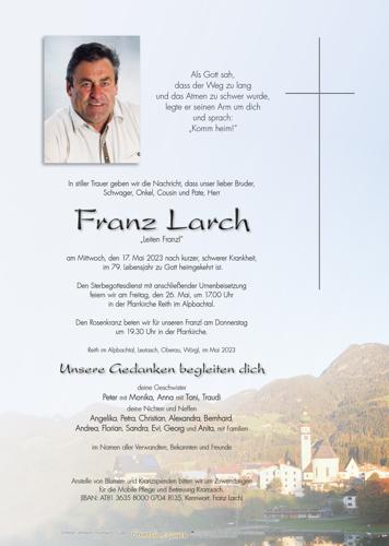 Parte von Franz Larch