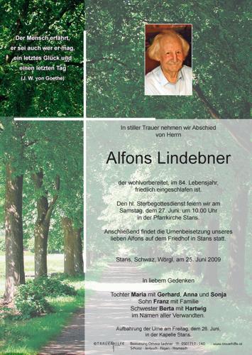 Parte von Alfons Lindebner