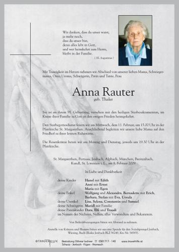 Parte von  Rauter Anna Frau