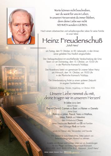Parte von Heinz Freudenschuß