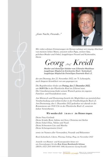 Parte von Georg Kreidl