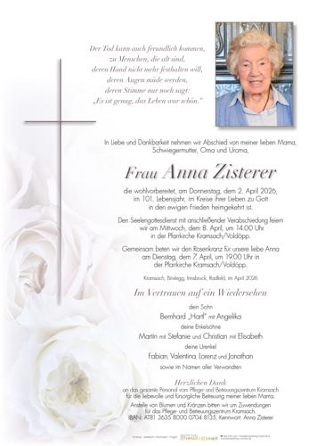 Parte von Anna Zisterer