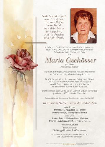 Parte von Maria Gschösser