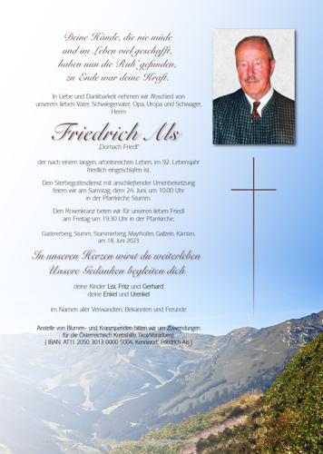 Parte von Friedrich Als