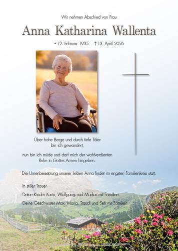 Parte von Anna Katharina Wallenta