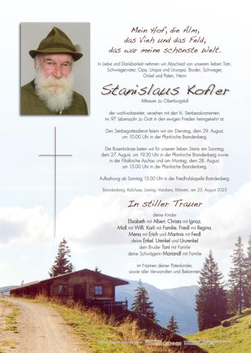 Parte von Stanislaus Kofler