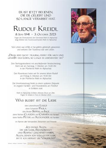 Parte von Rudolf Kreidl