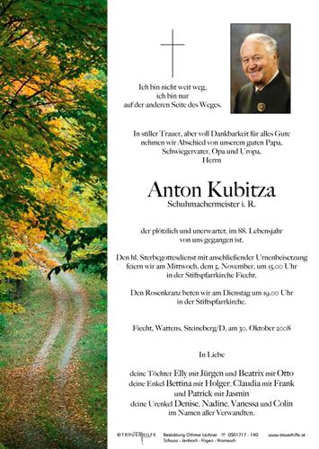Parte von  Kubitza Anton Herr