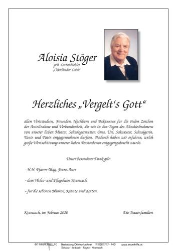 Parte von Aloisia Stöger