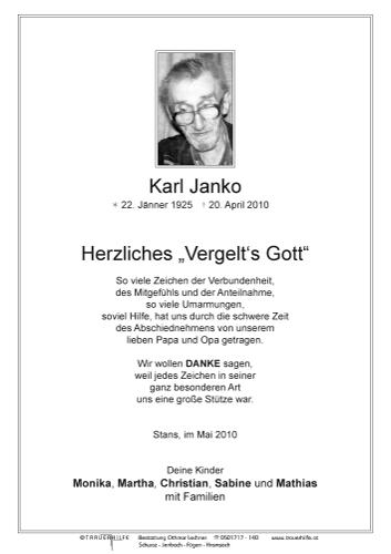 Parte von Karl Janko