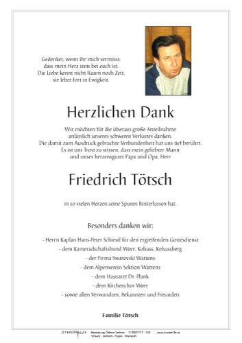 Parte von Friedrich Tötsch