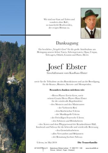 Parte von Josef Ebster