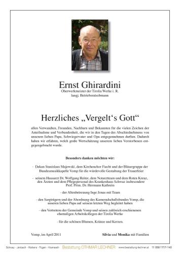 Parte von Ernst Ghirardini