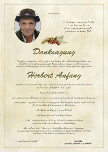 Parte von Herbert Anfang