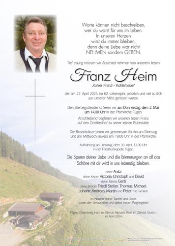 Parte von Franz Heim