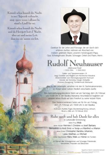 Parte von Rudolf Neuhauser