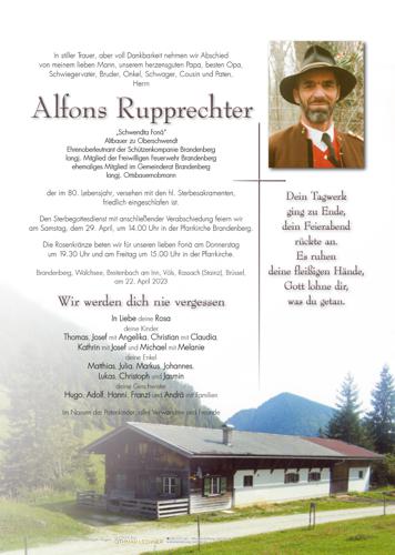 Parte von Alfons Rupprechter