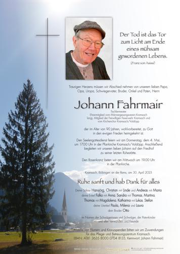 Parte von Johann Fahrmair