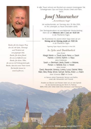 Parte von Josef Mauracher