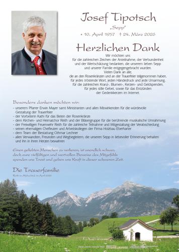 Parte von Josef Tipotsch
