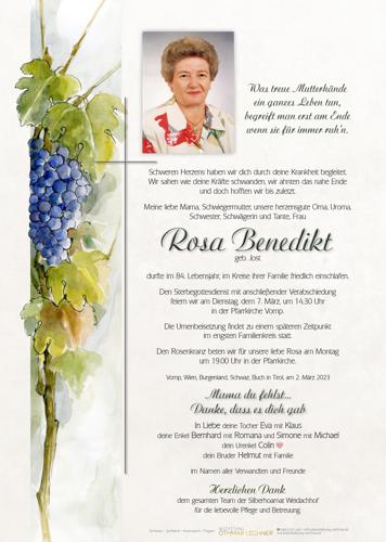 Parte von Rosa Benedikt