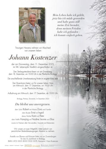 Parte von Johann Kostenzer