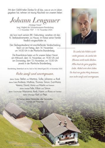 Parte von Johann Lengauer