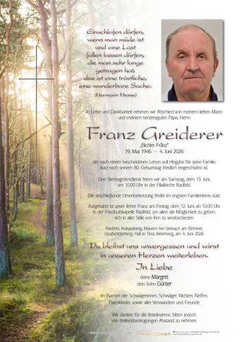 Parte von Franz Greiderer