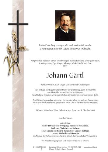 Parte von  Gärtl Johann Herr