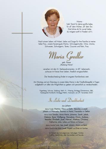 Parte von Maria Gredler