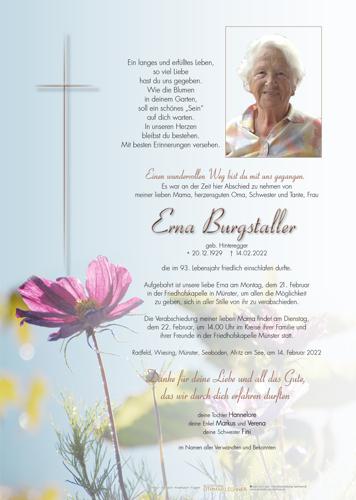 Parte von Erna Burgstaller