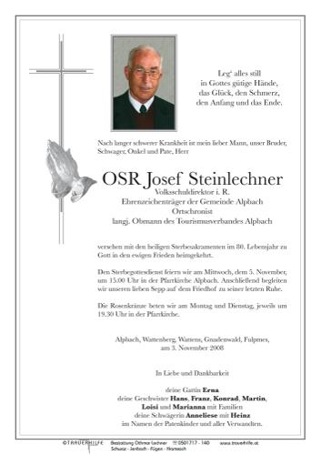 Parte von  Steinlechner Josef Herr