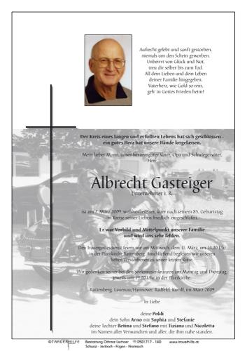 Parte von  Gasteiger Albrecht Herr