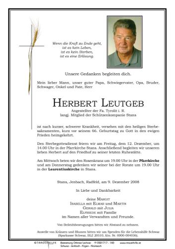 Parte von  Leutgeb Herbert Herr