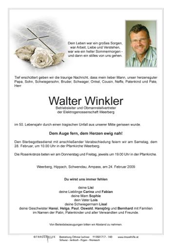 Parte von  Winkler Walter Herr
