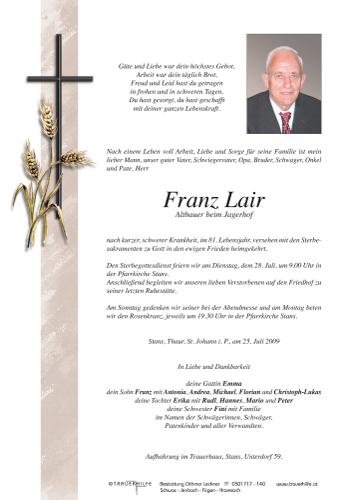 Parte von Franz Lair