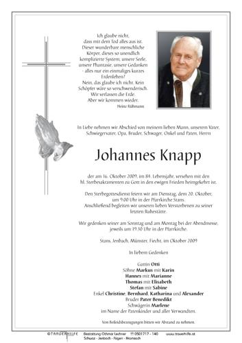Parte von Johannes Knapp