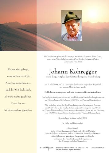 Parte von Johann Rohregger