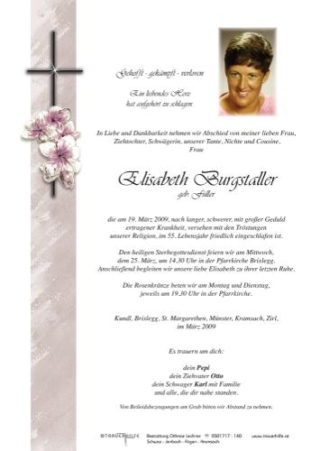 Parte von  Burgstaller Elisabeth Frau