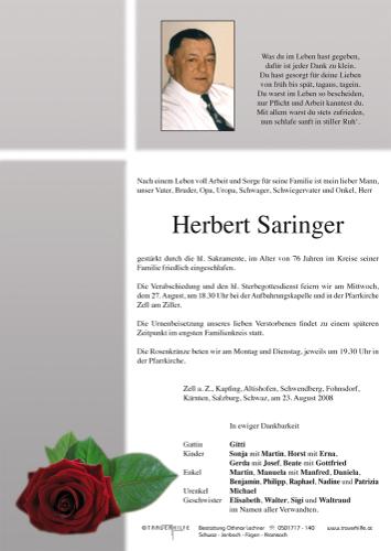 Parte von  Saringer Herbert Herr