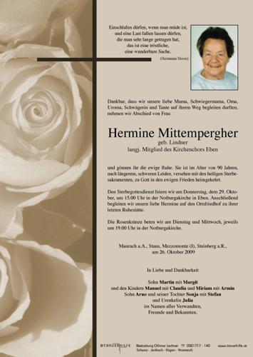 Parte von Hermine Mittenpergher