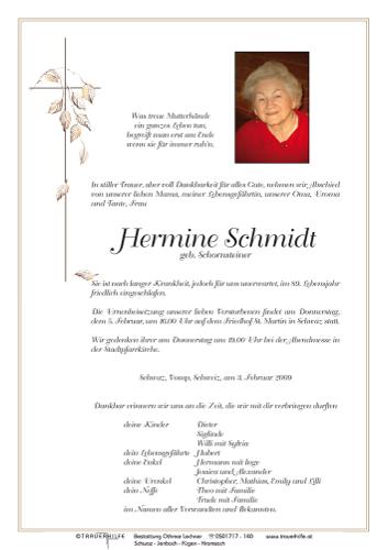 Parte von  Schmidt Hermine Frau